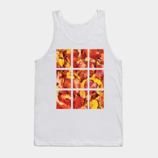 Fall Leaves in Warm Shades of Red, Orange and Yellow Colors Tank Top